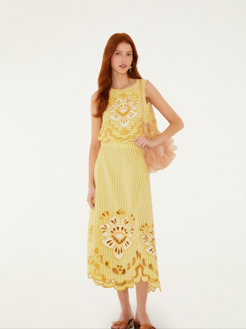 NWT Farm Rio Yellow Stripes Top - Picture 4 of 5